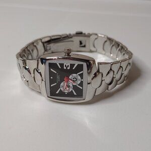 7.5 Inch Silver Tone With Black Dial Concepts Watch